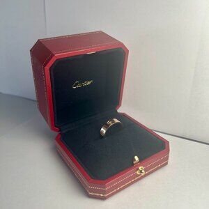 Authentic Cartier Love Ring 18K Rose Gold Size 55 - Classic Model